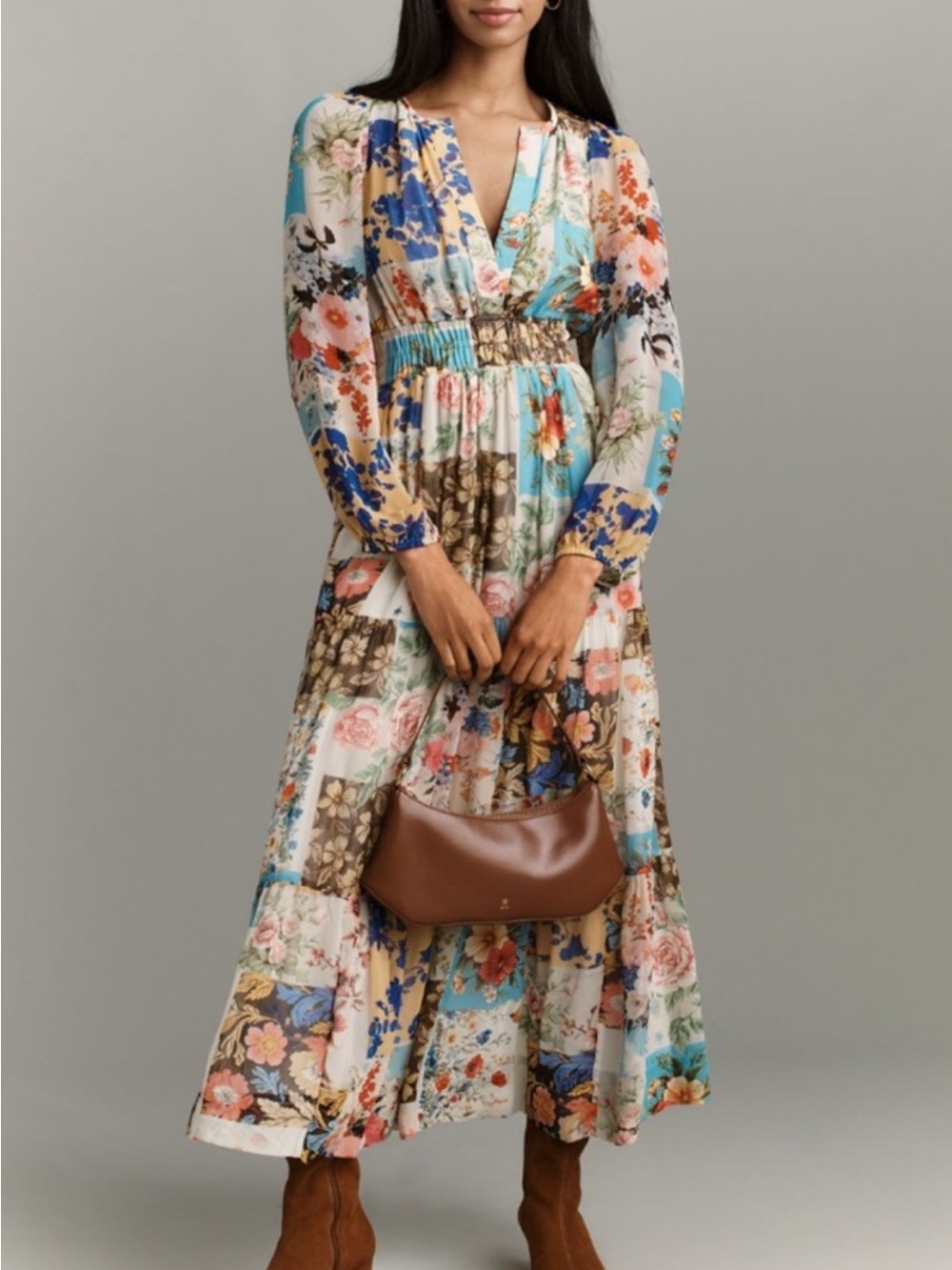 ANTHROPOLOGIE The Somerset collection maxi dress XL chiffon edition
